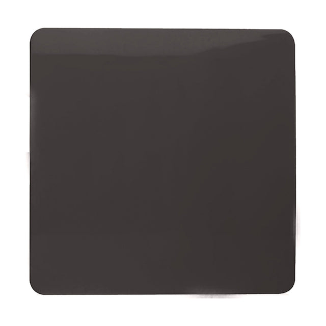 Single Blanking Plate in dark brown, square 88mm screwless front, ABS material with a smooth unbroken finish, shown on a plain white background.