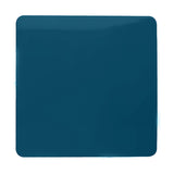Single Blanking Plate in midnight blue, a screwless square polycarbonate cover with a flat matte finish, shown on a plain white background.