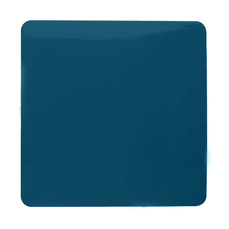 Single Blanking Plate in midnight blue, a screwless square polycarbonate cover with a flat matte finish, shown on a plain white background.