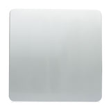 Single Blanking Plate in platinum silver, an 88mm square screwless polycarbonate face with rounded corners, shown against a plain white background.