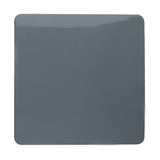 Single Blanking Plate in warm grey, a square 1-gang screwless cover plate with a flat, unbroken face, shown on a plain white background.