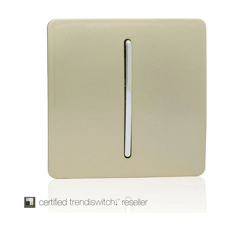 1 Gang Doorbell in champagne gold, shown upright on a plain white background.