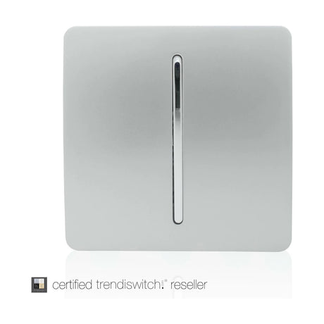1 Gang Doorbell in platinum silver, shown upright on a plain white background.