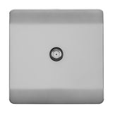 1 Gang Satellite Outlet - Brushed Steel
