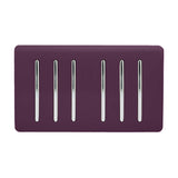 6 Gang Twin 2 Way Light Switch - Plum