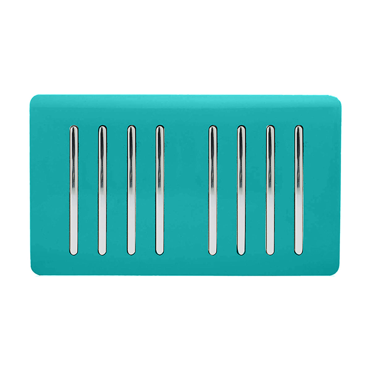 8 Gang Twin 2 Way Light Switch - Bright Teal