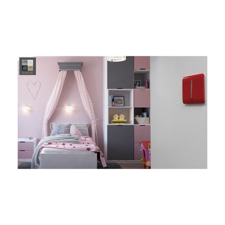 1 Gang 3 Way Light Switch in strawberry, shown upright on a plain white background.