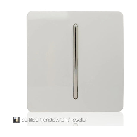 1 Gang 3 Way Light Switch in ice white, shown upright on a plain white background.