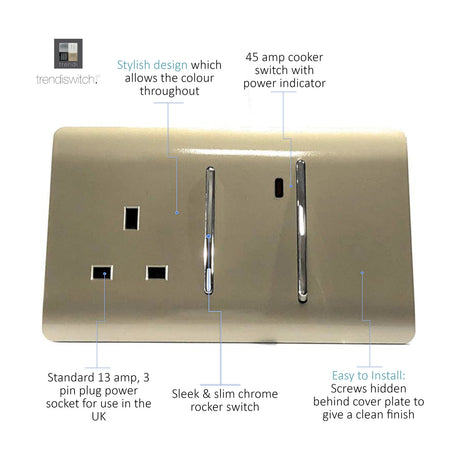 45A Cooker Control Unit - Champagne Gold