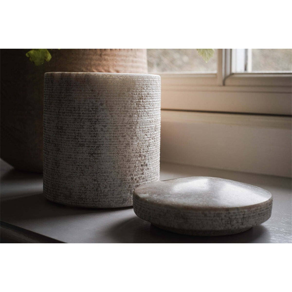 Asana Marble Storage Jar - Grey
