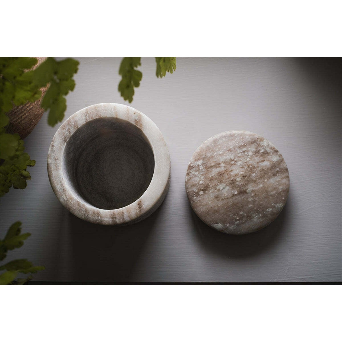 Asana Marble Storage Jar - Grey