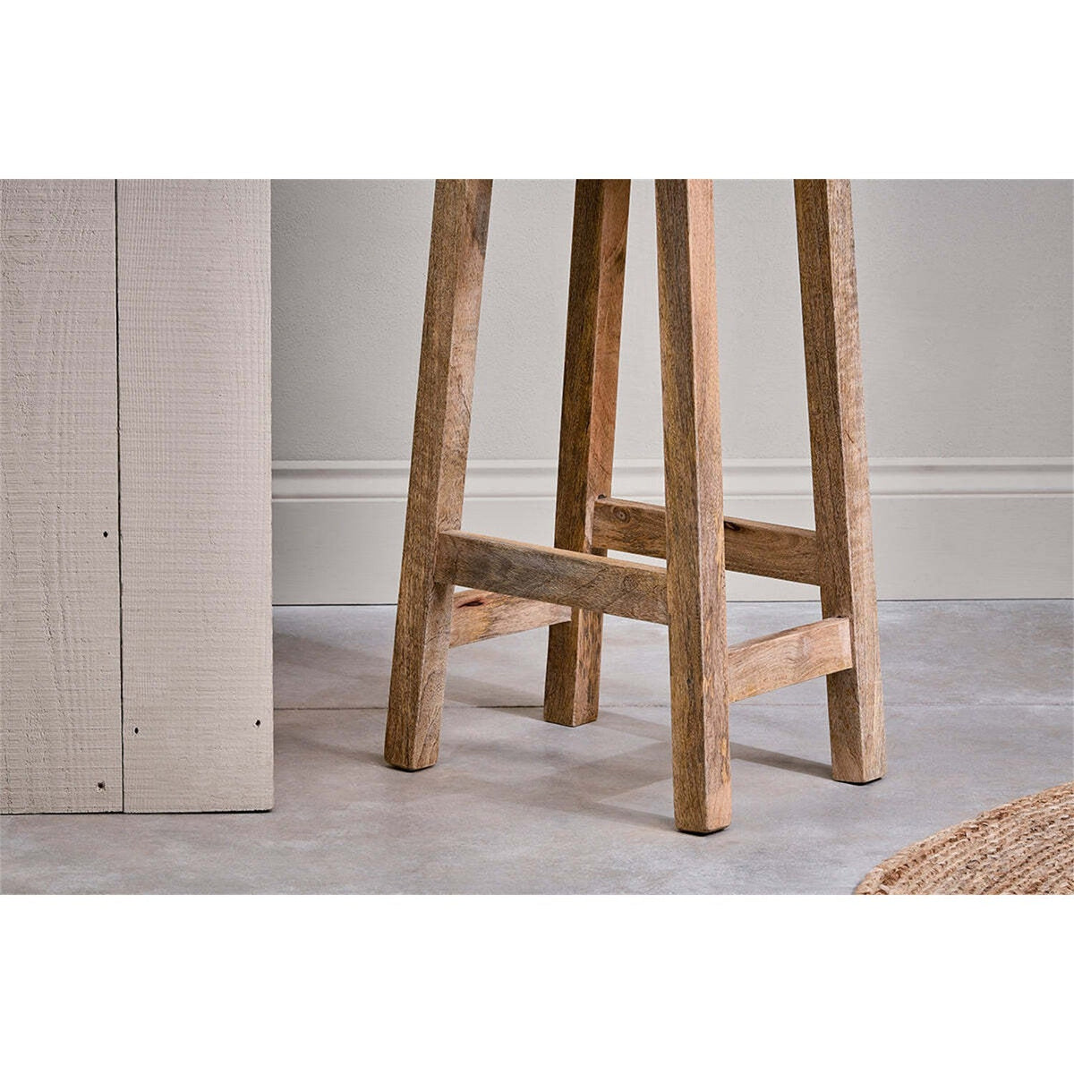 Ambi Tall Mango Wood Stool - Natural