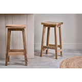 Ambi Tall Mango Wood Stool - Natural