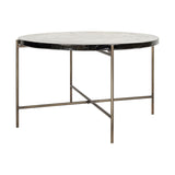 Aluva Cast Glass Coffee Table - Antique Brass
