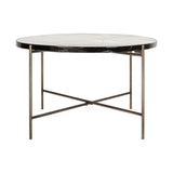 Aluva Cast Glass Coffee Table - Antique Brass
