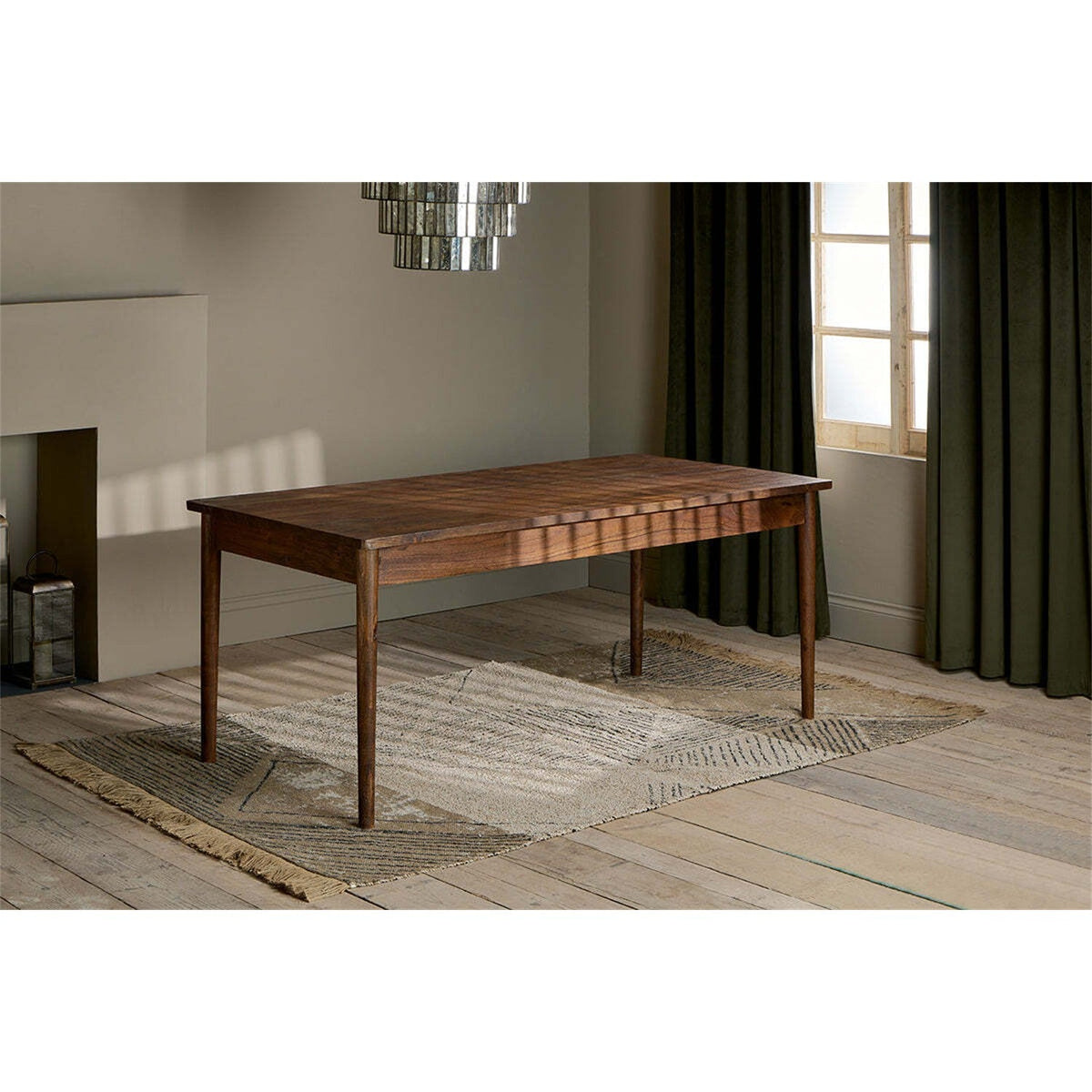 Anbu Small Acacia Dining Table - Washed Walnut