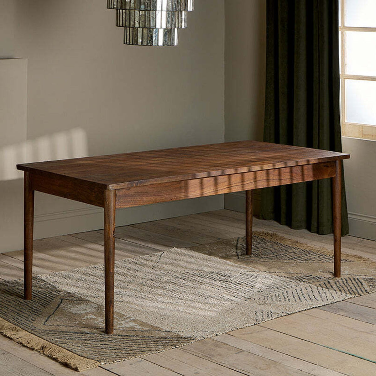 Anbu Large Acacia Dining Table - Washed Walnut