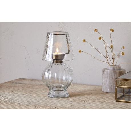 Adesola Glass Tealight Holder Lamp - Clear