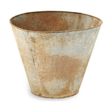 Abari Medium Tapered Planter - Aged Zinc