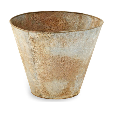 Abari Medium Tapered Planter - Aged Zinc
