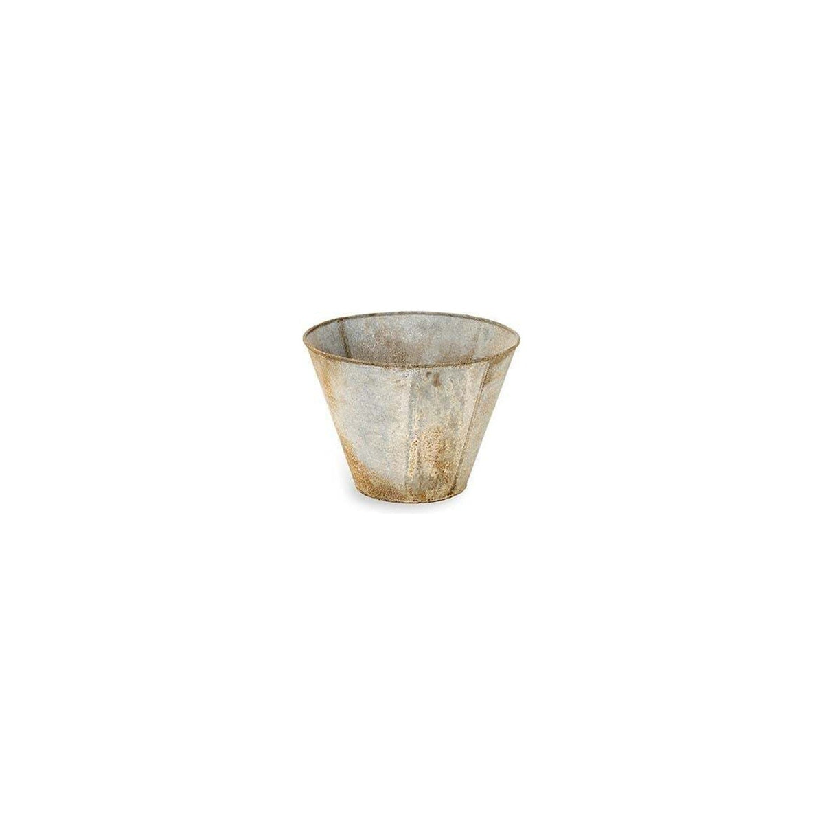 Abari Large Tapered Planter - Aged Zinc