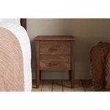 Anbu Acacia Bedside Table - Washed Walnut