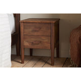 Anbu Acacia Bedside Table - Washed Walnut