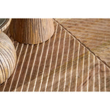 Aasha Mango Wood Half Moon Console Table - Natural