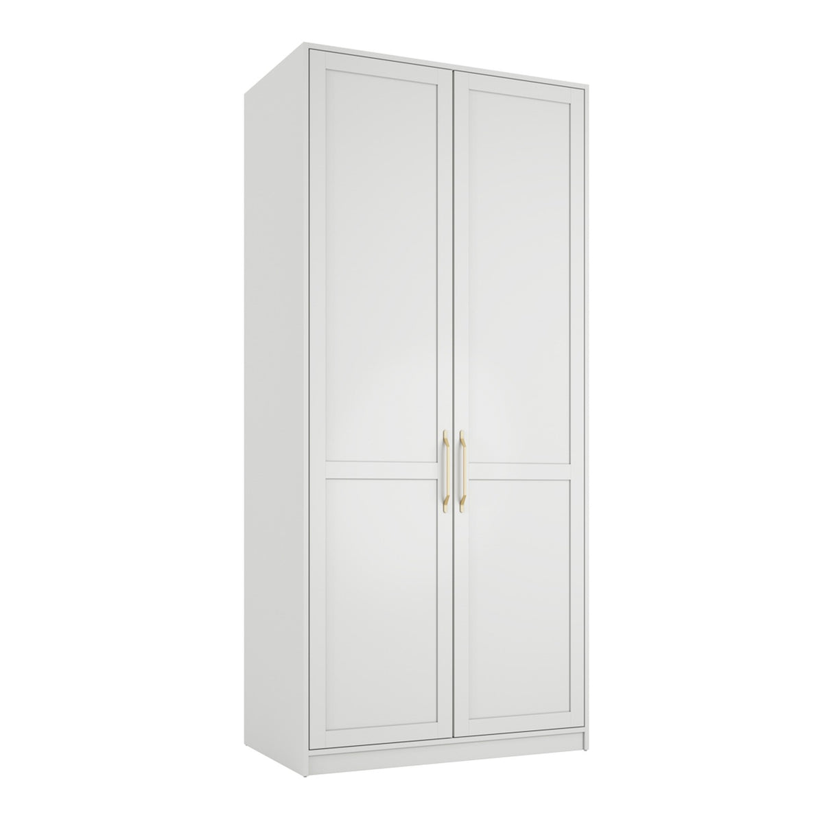 Austen 2 Door Wardrobe - White with Gold