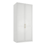 Austen 2 Door Wardrobe - White with Gold