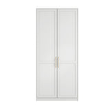 Austen 2 Door Wardrobe - White with Gold