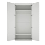 Austen 2 Door Wardrobe - White with Gold