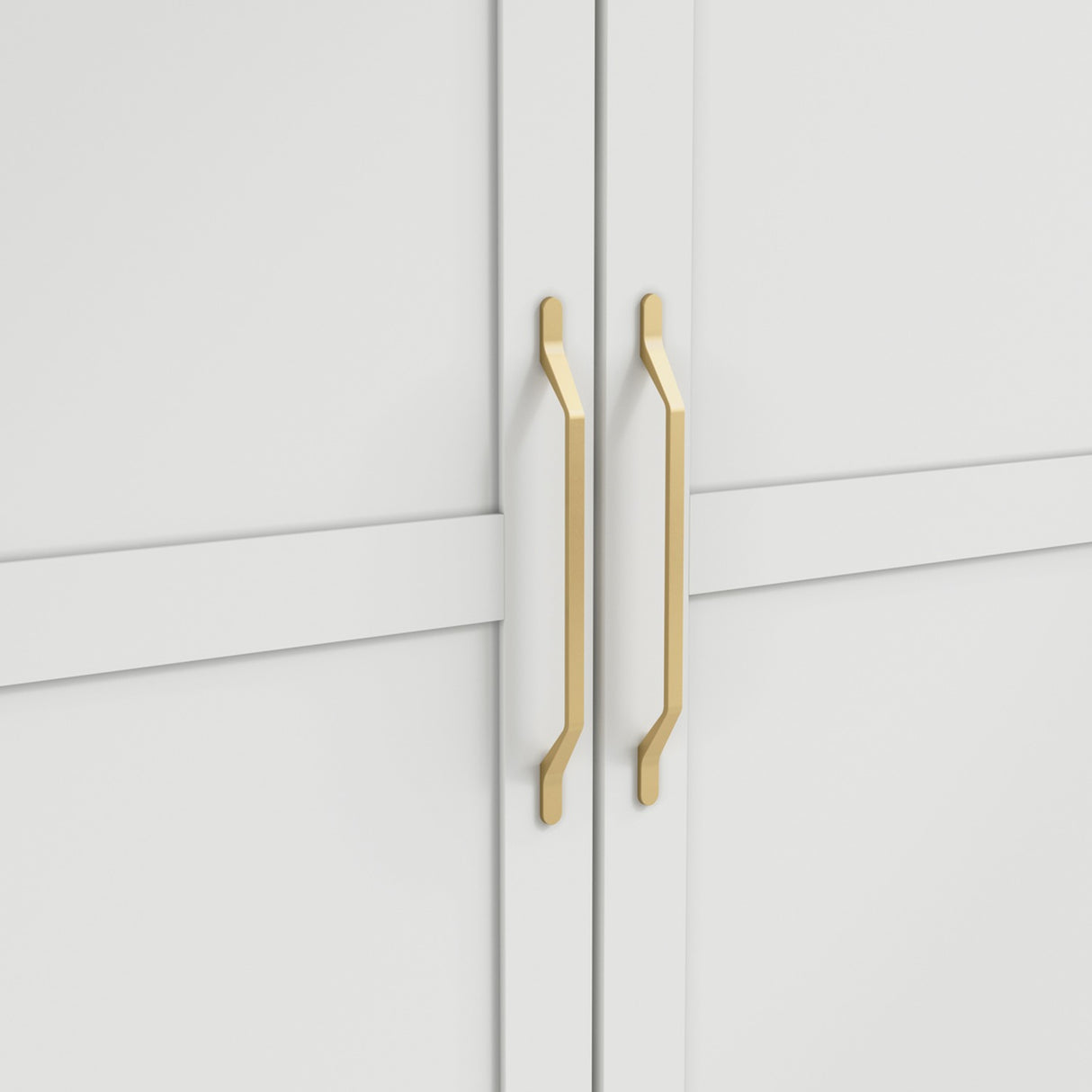 Austen 2 Door Wardrobe - White with Gold
