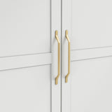 Austen 2 Door Wardrobe - White with Gold