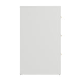 Austen 6 Drawer Chest of Drawers - White with Gold
