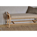 Avanthi Upholstered Sleigh Bench - Natural