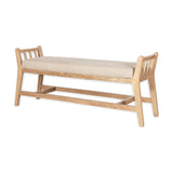 Avanthi Upholstered Sleigh Bench - Natural
