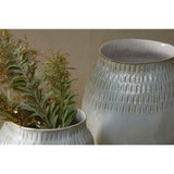 Anjuna Small Reactive Glaze Ceramic Vase - Off White