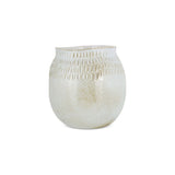 Anjuna Large Reactive Glaze Ceramic Vase - Off White