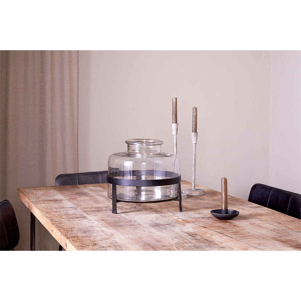 Akoro Recycled Glass Vase - Clear, styled view 3