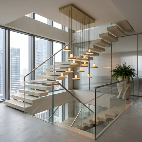 Aurevia 14 Light LED Linear Alabaster Chandelier - Brushed Brass