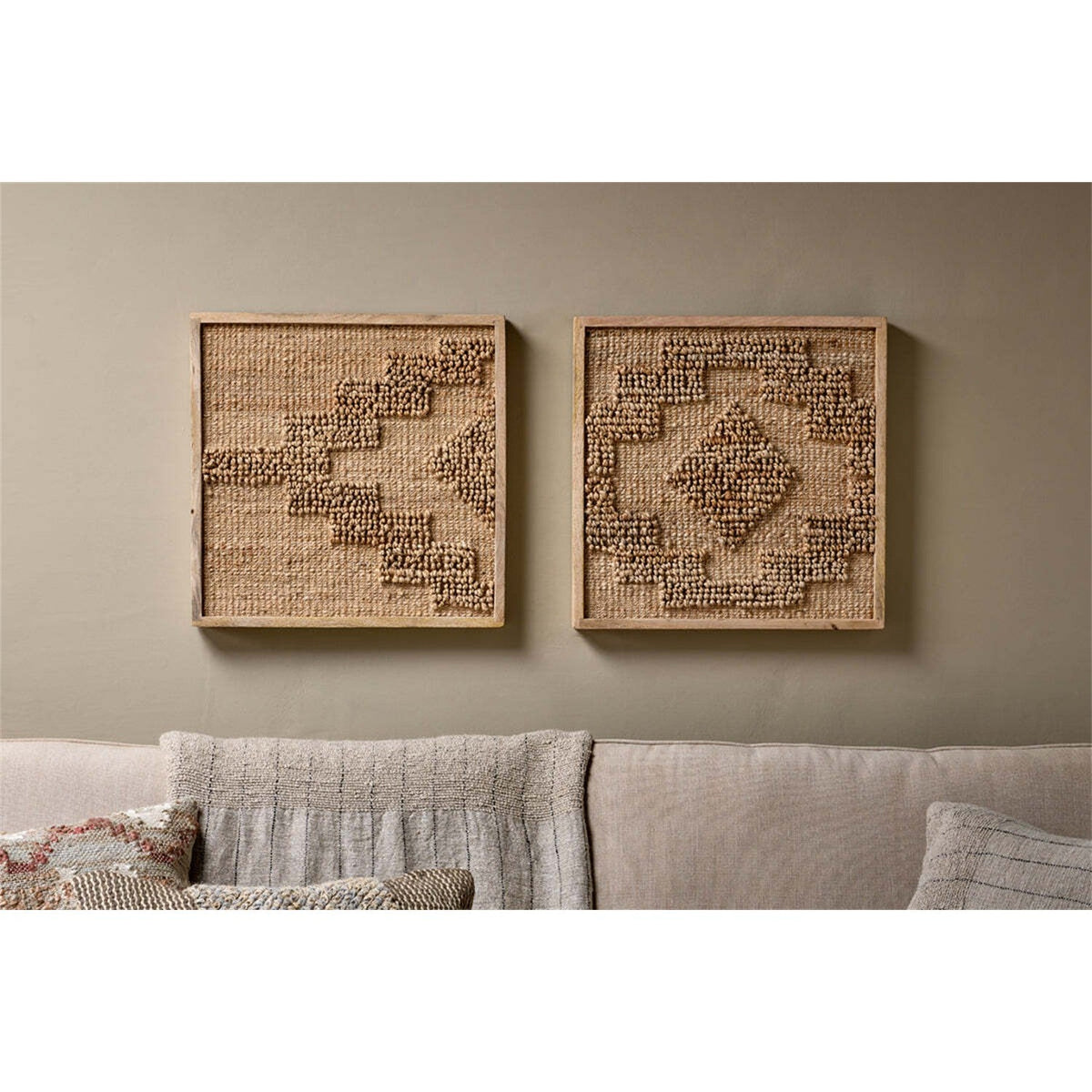 Bawal Diamond Hemp & Jute Wall Art - Natural
