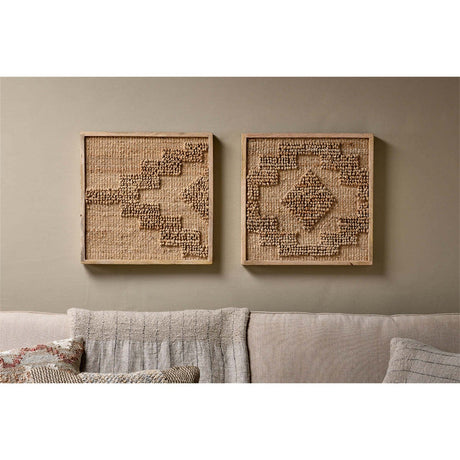 Bawal Diamond Hemp & Jute Wall Art - Natural