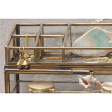 Bequai Open Glass Jewellery Box - Antique Brass