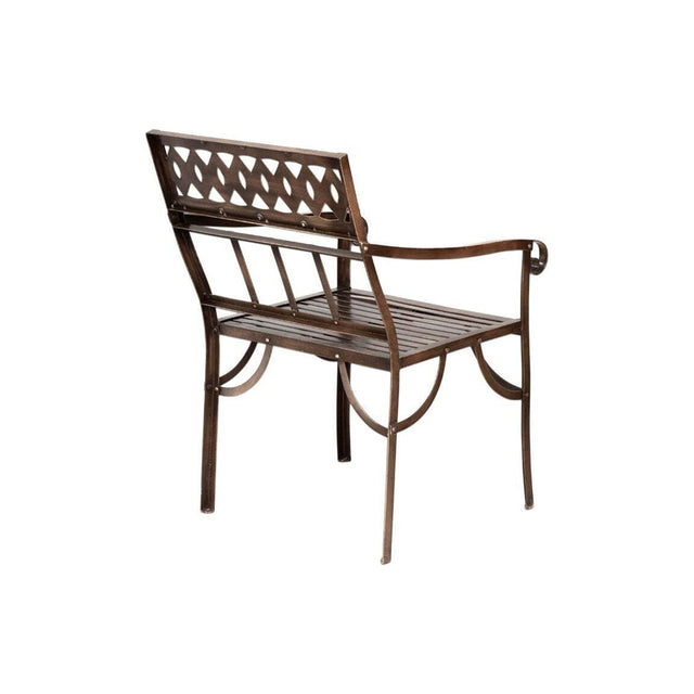 Bahula Decorative Iron Garden Chair - Rust