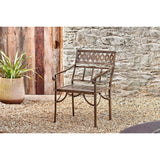 Bahula Decorative Iron Garden Chair - Rust