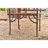Bahula Decorative Iron Garden Chair - Rust