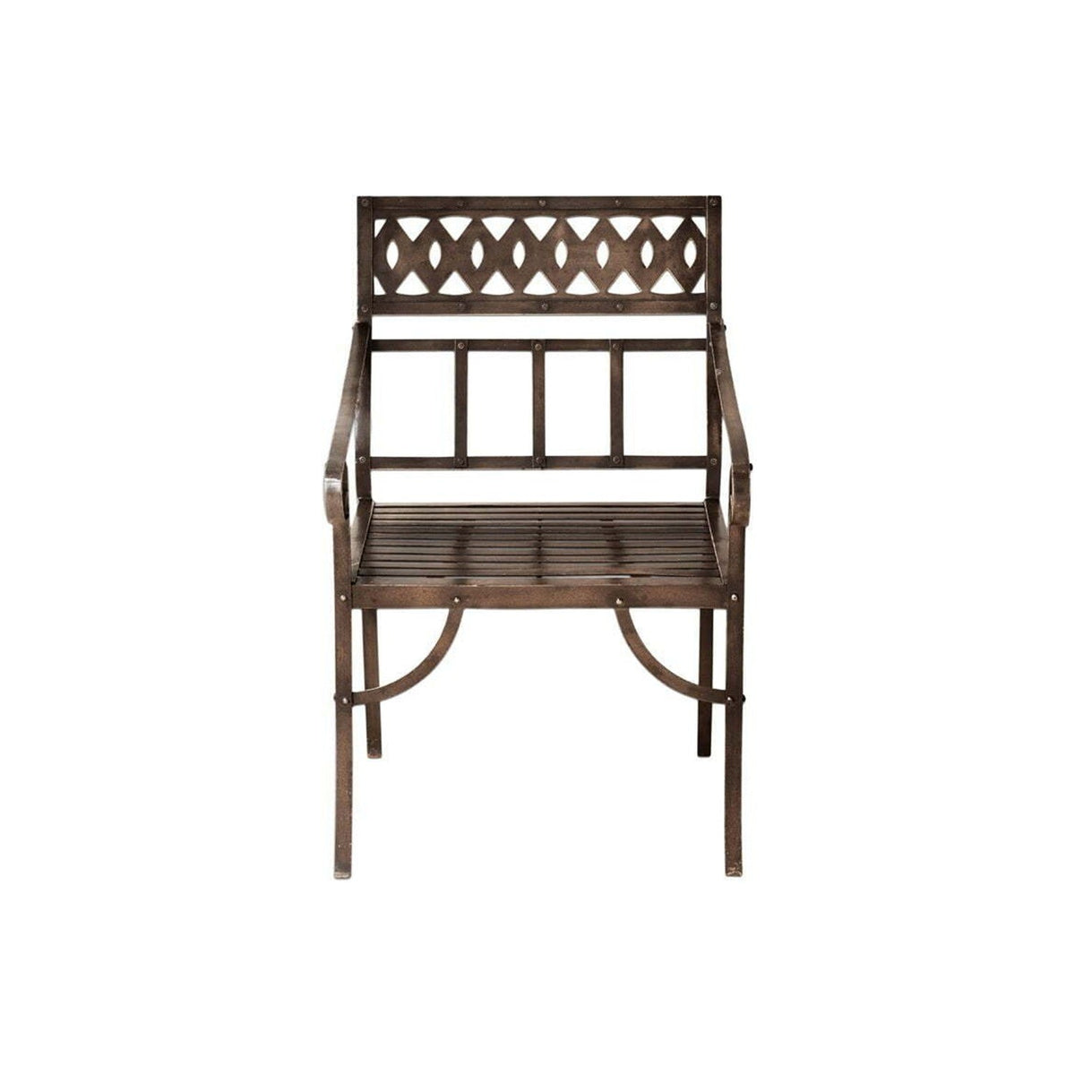 Bahula Decorative Iron Garden Chair - Rust