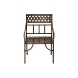 Bahula Decorative Iron Garden Chair - Rust