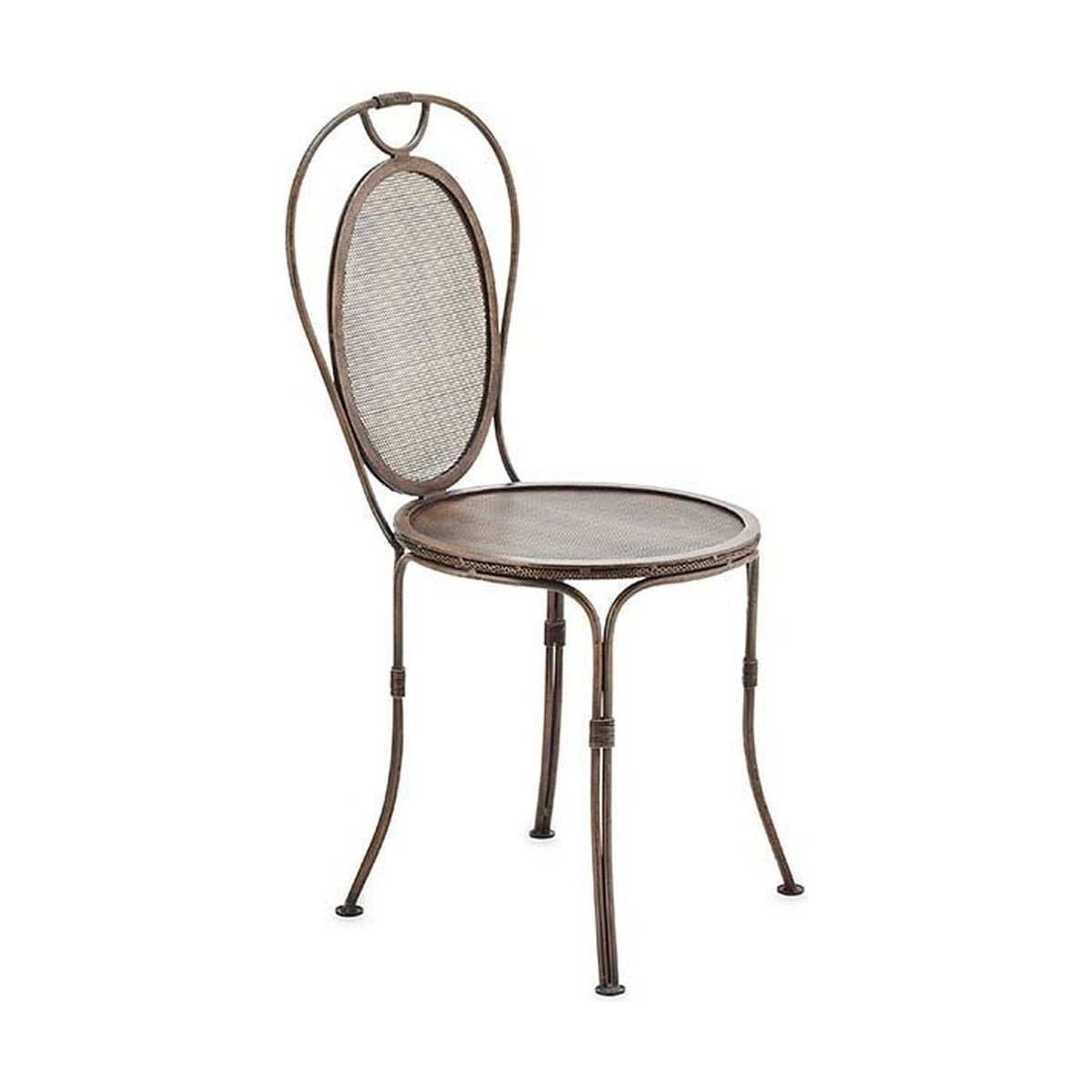 Parwaha Iron Bistro Garden Chair - Rust
